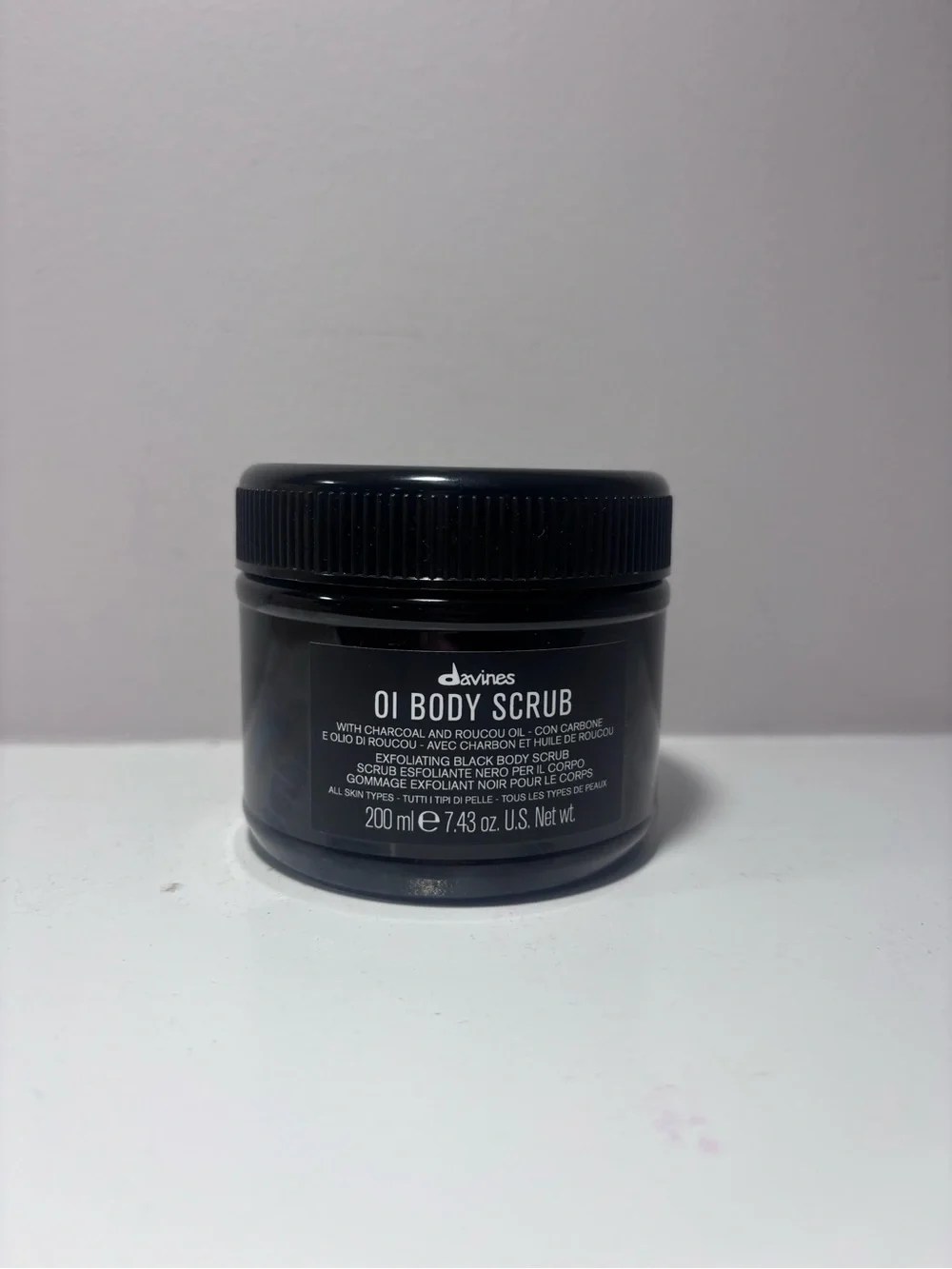 Davines OI Body Scrub 7.43 oz Charcoal New